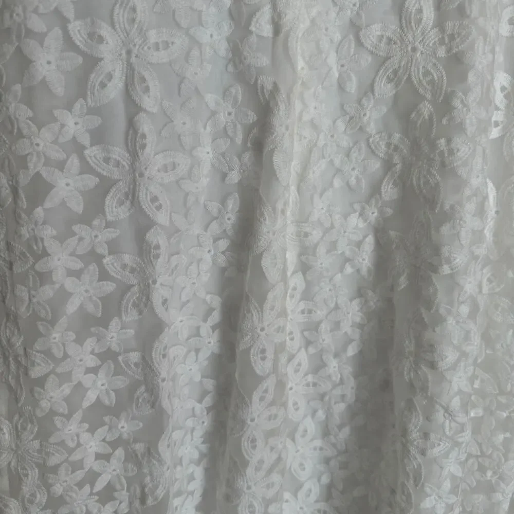 Calvin Klein White Floral Lace Embroidered Fit & Flare Dress White Size 6